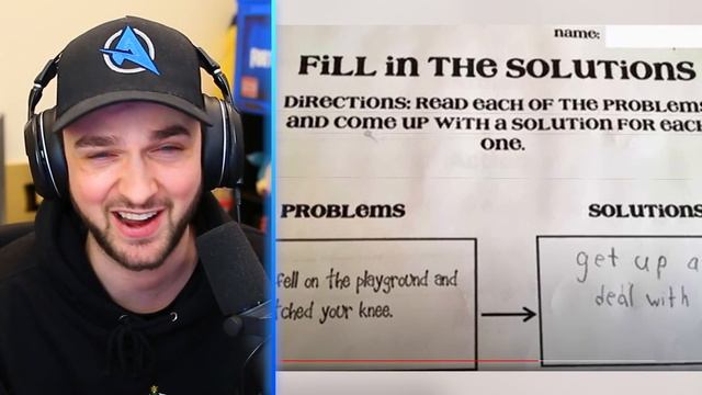 Reacting to *FUNNY* KID TEST ANSWERS! смотреть онлайн