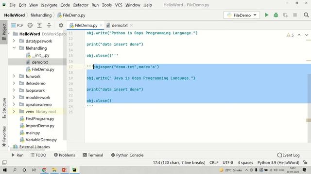 Python File Handling  in Hindi