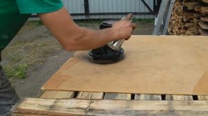 Убираем заварку с нашей телеги от мотоблока!