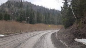 Весенняя дорога в п.Береть к р.Мана