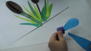 Стрекоза. Объемная аппликация из цветной бумаги. Летняя аппликация для детей.