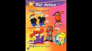 Kids Box 2, Unit 9.1 Our clothes. Listen and answer.