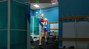 Толчок гирь 28кг по длинному циклу 50 раз 6 минут