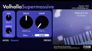 Ambient track with Roland D-50 and Valhalla Supermassive delay/reverb plugin