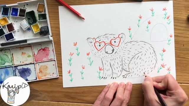 Рисуем вомбата!!!! смотреть онлайн