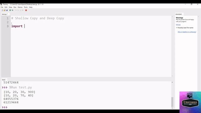 Shallow Copy & Deep Copy | Python Tutorials