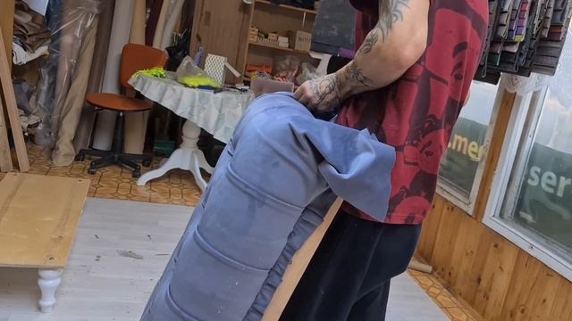 Пышная банкетка в каретной стяжке своими руками. Делаем банкетку. Дутая банкетка своими руками