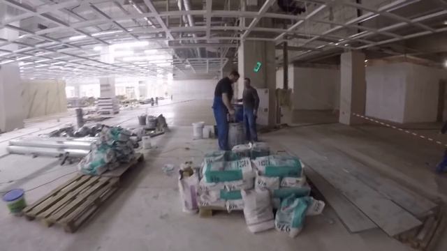 Заливка пола смесью forbo 976 5700м2