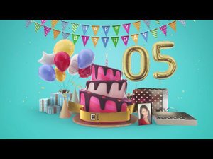 Заставка для поздравлений и слайд-шоу "Торт 2". Пример. Монтаж видео на заказ