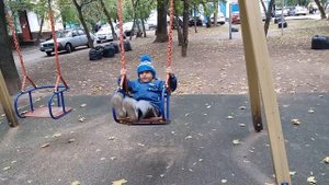 Как учил папа кататься на качелях сентябрь 2019