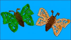 Бабочка крючком по схеме. Вязание по схеме крючком. Часть 1.