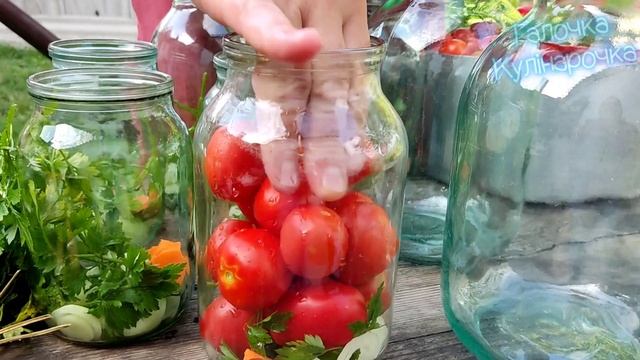 МАРИНОВАНІ ПОМІДОРИ БЕЗ СТЕРИЛІЗАЦІЇ. Швидкі Солодкі помідори.