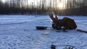 Запуск квадрацикла Стелс Гепард 800 в -35. Часть 1