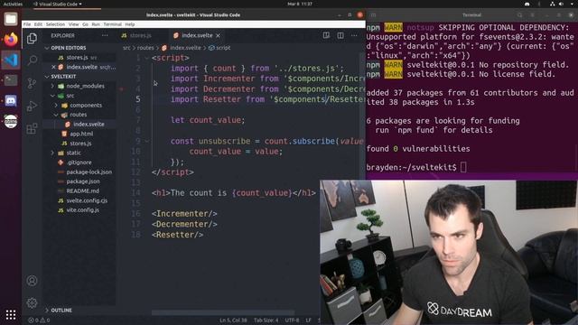 SvelteKit State Management with Stores Tutorial смотреть онлайн