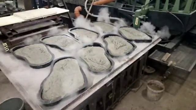 Формовка тротуарной плитки брусчатки