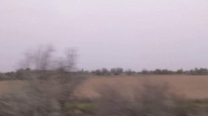 Вид из окна поезда Афросиаб по маршруту Самарканд - Ташкент