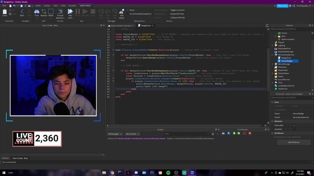 How To Make Played Badges/Minute Badges/Owner Badge In Roblox Studio 2021 | Vibe Game Series (PT.7) смотреть онлайн