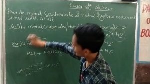 class 10th science how do acid react with metal carbonte and metal hydrocarbonate