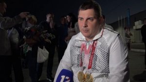 Возвращение в Омск двукратного чемпиона Паралимпийских игр в Токио Александра Кузюкова