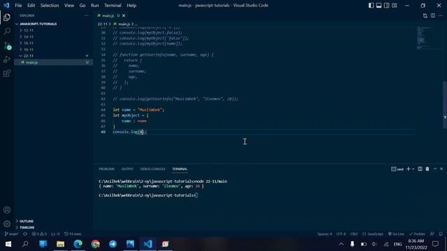 Javascript | Objects basic - some operations on objects