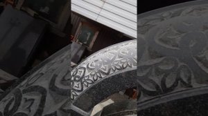 Памятник на могилу с аркой в двух исполнениях гранит Балтик грин и Габбро Диабаз