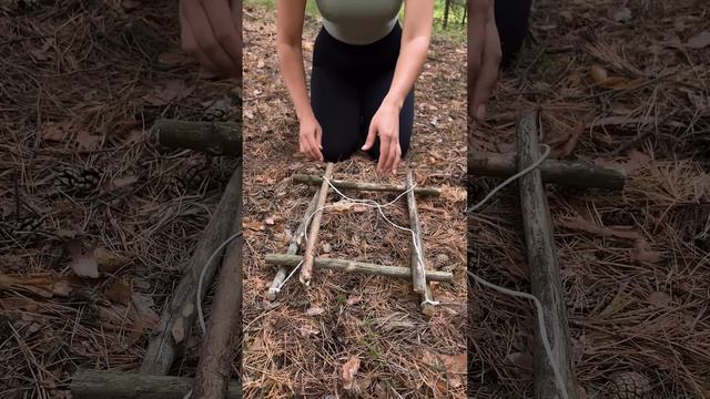 Very resourceful GIRL ? #camping #survival #bushcraft #outdoors