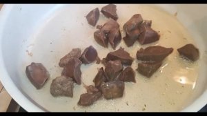Жареные бараньи потроха с картошкой