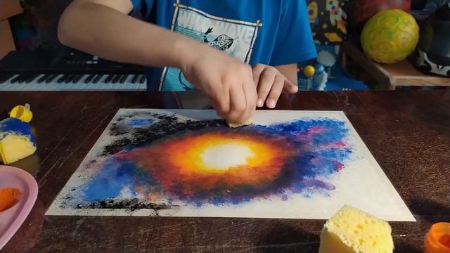 САМЫЙ ЛЁГКИЙ СПОСОБ НАРИСОВАТЬ КОСМОС (ТУМАННОСТЬ)