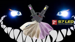 LED H7 лампы в ближний свет (светодиоды) установка в фары, распаковка. 6000 К