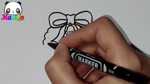 Рисуем рождественский венок| How to draw a christmas wreath| Как нарисовать| Новогодние рисунки
