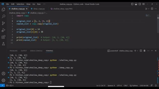 Python Interview questions - What is shallow and deep copy