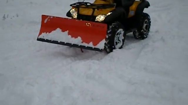 Отвал для уборки снега в Kvadropark. смотреть онлайн