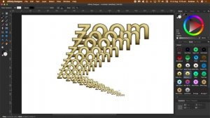 Affinity Designer Tutorial : Quick zoom effect (text, paths etc)