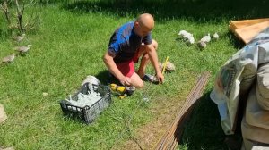 Погреб начинает приобретать вид. Строим насыпной погреб, приготовили мясо по французски с грибами.
