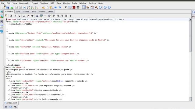 Basic: how to edit html using excellent Quanta editor in Ubuntu смотреть онлайн