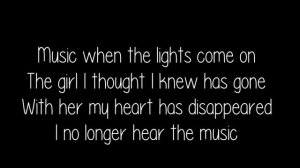 Music When The Lights Go Out - The Libertines Lyrics