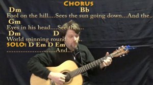 The Fool On The Hill (The Beatles) Fingerstyle Guitar Cover Lesson with Chords/Lyrics