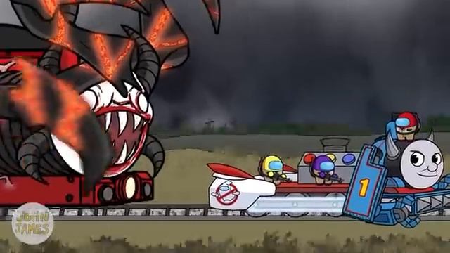 CHOO CHOO CHARLES vs THOMAS & GHOSTBUSTERS All Episode l Among Us Animation