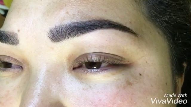 Коррекция бровей с покраской и оаминирование ресниц в Алматы смотреть онлайн