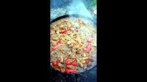 Самодельный садж в работе #своими руками #садж #DIY #плов