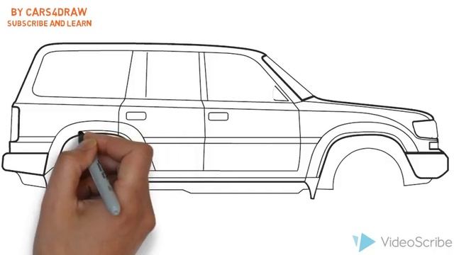 How to Draw a Toyota Land Cruiser Station / Как нарисовать Toyota Land Cruiser Station смотреть онлайн