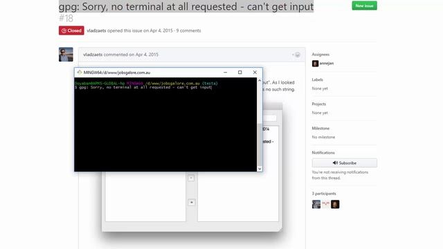gpg Sorry, no terminal at all requested can't get input смотреть онлайн