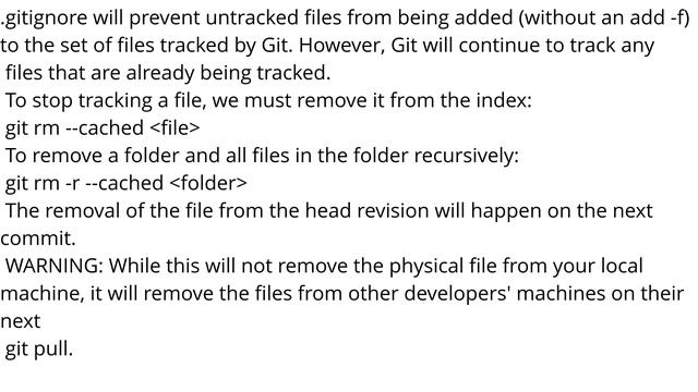How do I make Git forget about a file that was tracked, but is now in .gitignore? смотреть онлайн