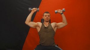 Жим гантелями над головой I Угол 90