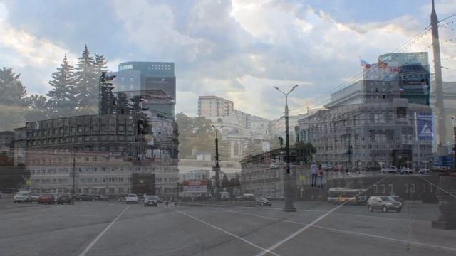 Челябинск  Площадь Революции в разное время года