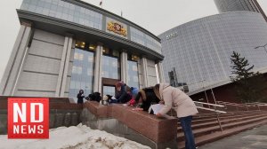 Противники QR-кодов пришли к зданию заксобрания в Екатеринбурге