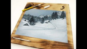 Мастер-класс по графике «Зимние сумерки» | Как нарисовать сумерки