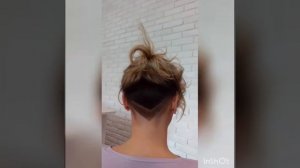 Женская стрижка с выбритым затылком