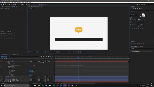Progress Bar Tutorial w/ Percent Sign - T049