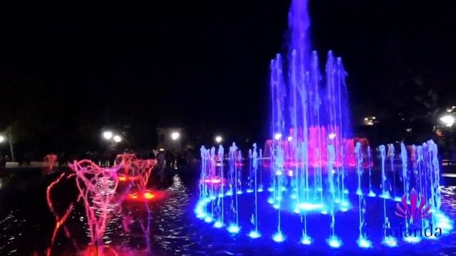 Цветодинамический фонтан г. Сумы (Театральная площадь)